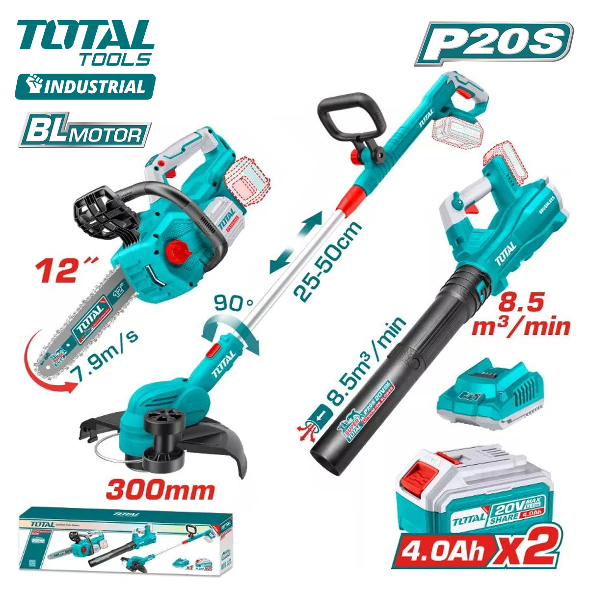 Набор аккумуляторного инструмента TOTAL TOSLI241189