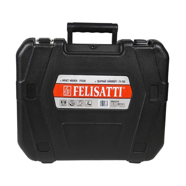 Гайковерт ударный Felisatti ГУ-550, 950 Вт, 220 В/50-60 Гц, 2300 об/мин, 3400 уд/мин