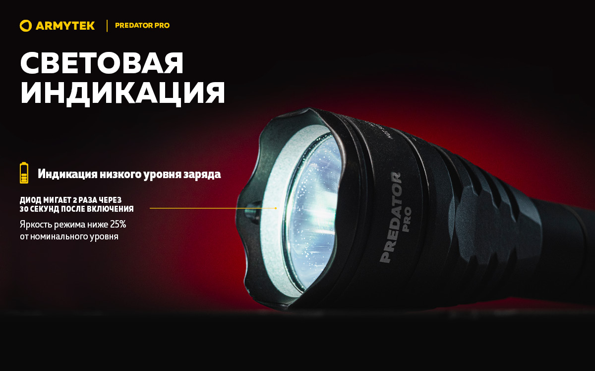 Фонарь Armytek Predator Pro Magnet USB Теплый