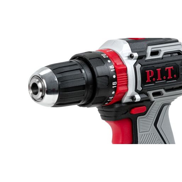 Дрель ударная аккумуляторная P.I.T. PSR18-D4, ,20 В, 0-450/1450 об/мин, 2 Li акк., 40Нм