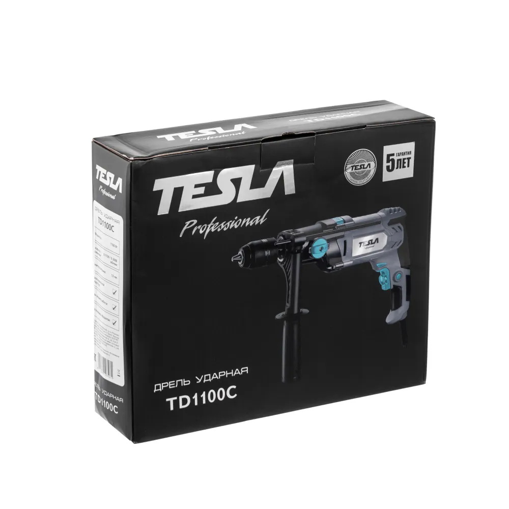 Дрель ударная TESLA TD1100С