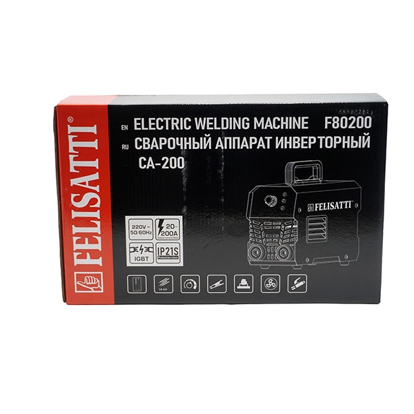 Сварочный аппарат инверторный Felisatti СА-200, 20-200 А, 1,6-4,0 мм, ММА