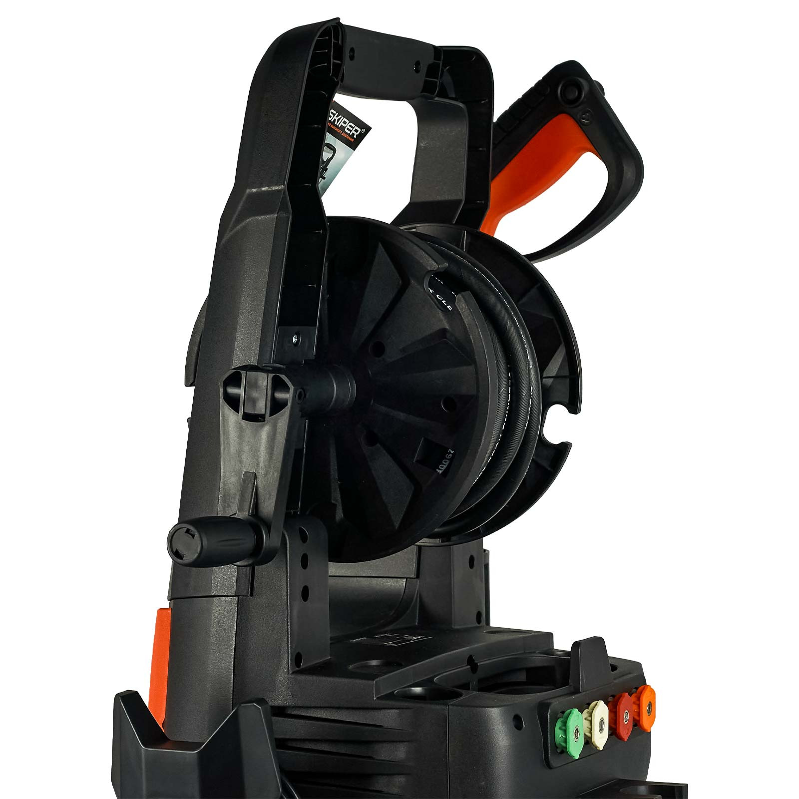 Мойка высокого давления SKIPER PM-200 PRO (2700 Вт, 200 Бар, бесщёт.двиг, 420 л/ч, катушка, щётка)
