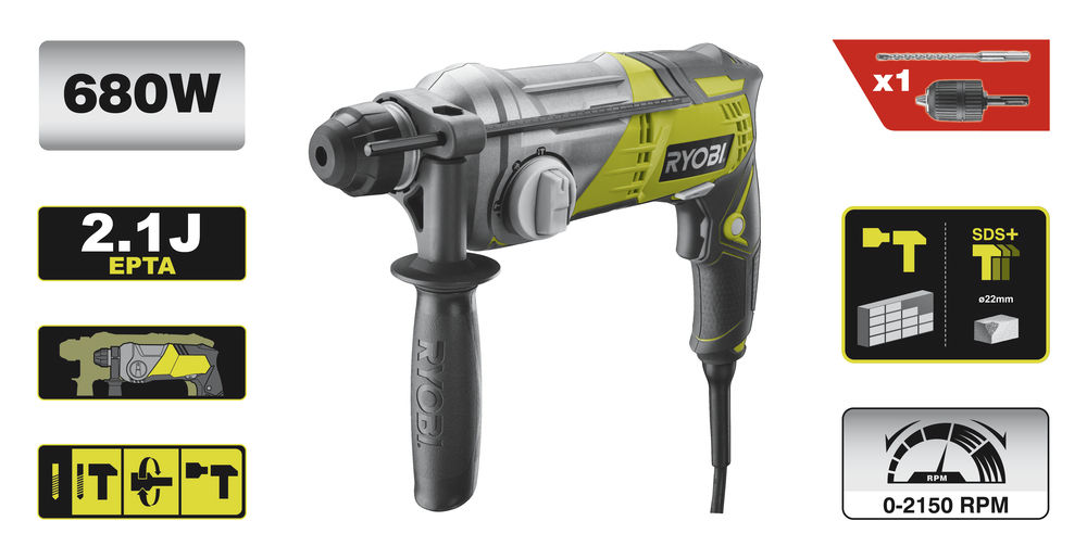 Перфоратор RYOBI RSDS680-K