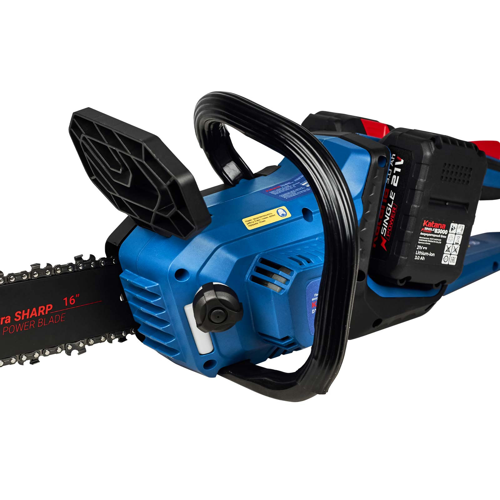 Пила цепная аккумуляторная KATANA DT2103-PRO(Бесщет, 42V, 2x3Ah, 40см, 0,375", 1,3мм, 56зв.,бесключ)