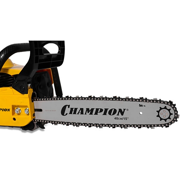 Бензиновая цепная пила Champion 246-15", 246-15"-0,325-1,3-64, 1,9 кВт, 45,8 см.куб., легкий старт + подарок: масло для цепи 1л; свеча; цепь; масло для 2-тактных двигателей 0,1л.