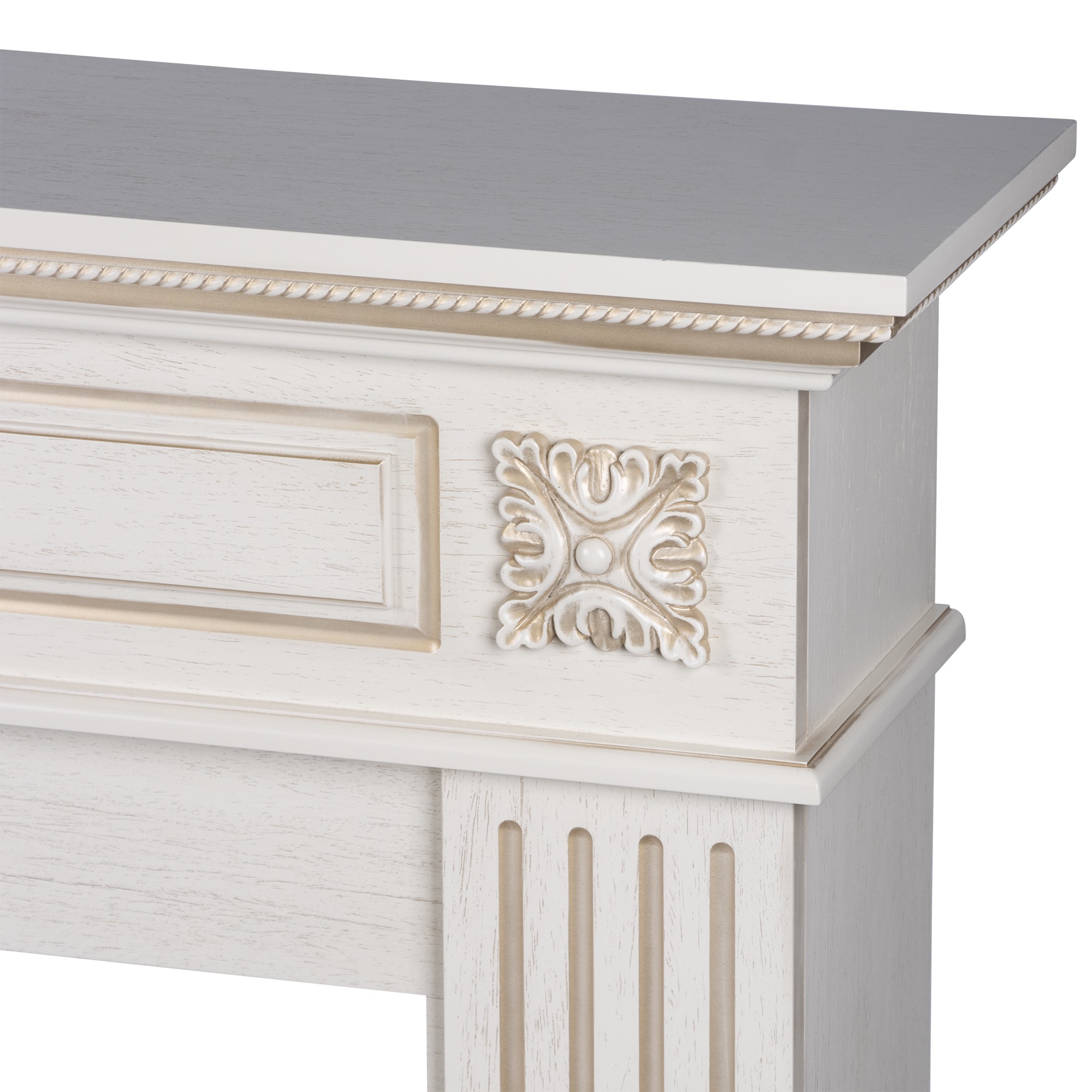 Каминокомплект: Очаг Electrolux EFP/P-3620LS, портал Siena 42/40/36, сл. кость с зол. патиной