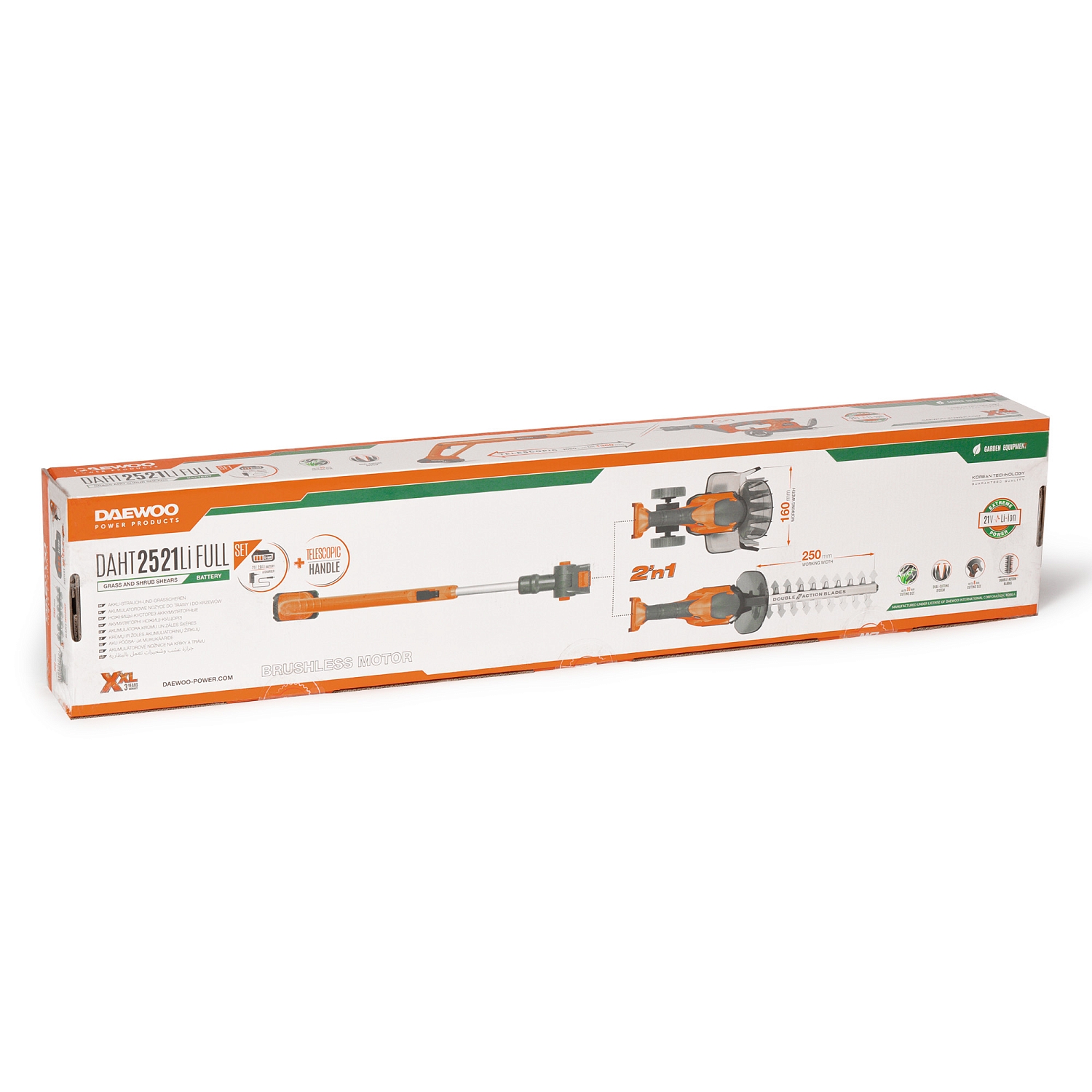 Ножницы-кусторез аккумуляторные DAEWOO DAHT 2521Li FULL SET