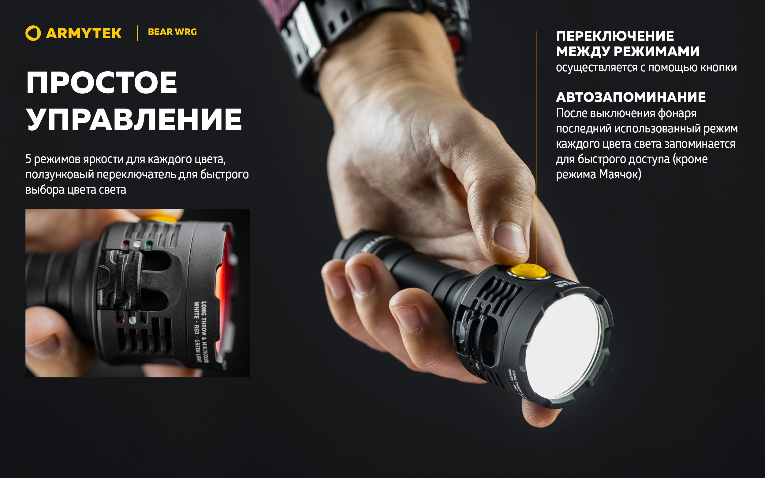 Фонарь Armytek Bear WRG