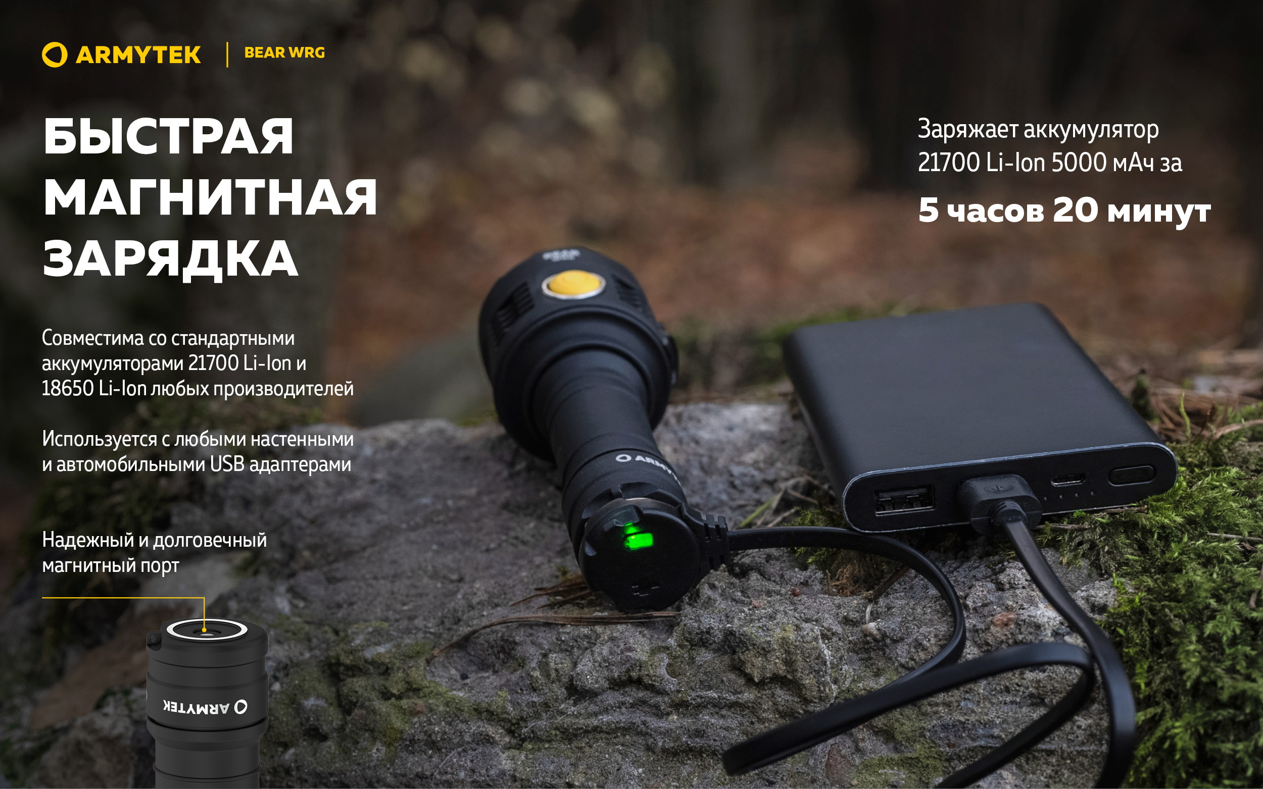 Фонарь Armytek Bear WRG