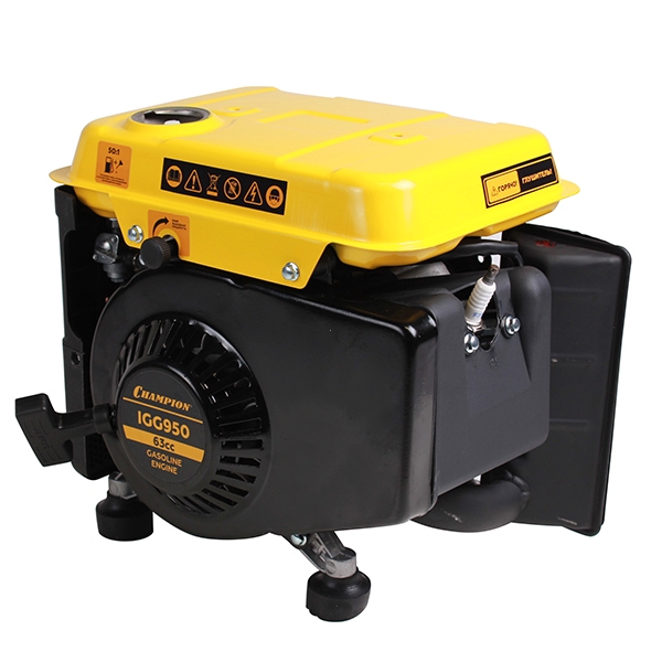 Генератор инверторный Champion IGG950, 0,8/0,9кВт, 1,86лс, 2,2л, 11,7кг, 12V