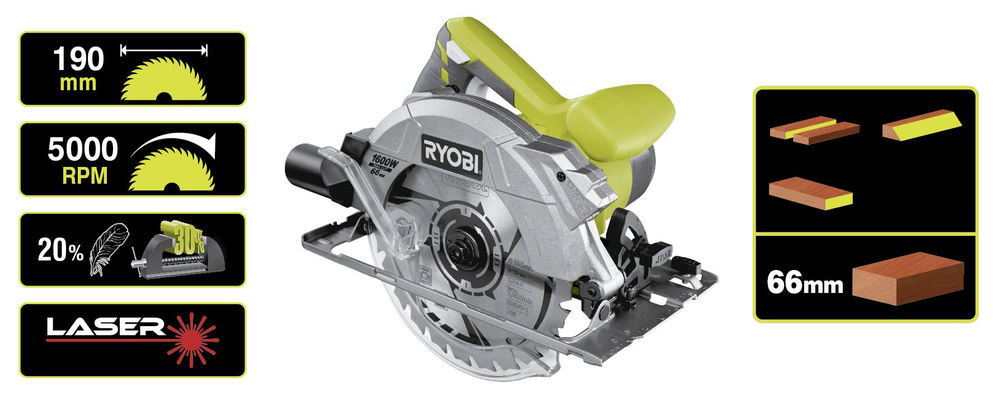 Пила циркулярная RYOBI RCS1600-K