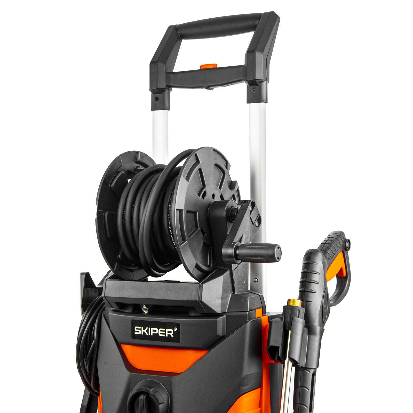 Мойка высокого давления SKIPER PM-210 PRO (2800 Вт, 210 Бар, бесщёт.двиг, 420 л/ч, катушка, щётка)