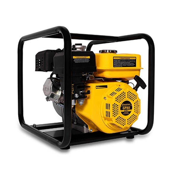 Водяной насос Champion GP80, 4-такт., 5,1/7кВт/л.с., 1000л./м., 8/28 дюйм/мм