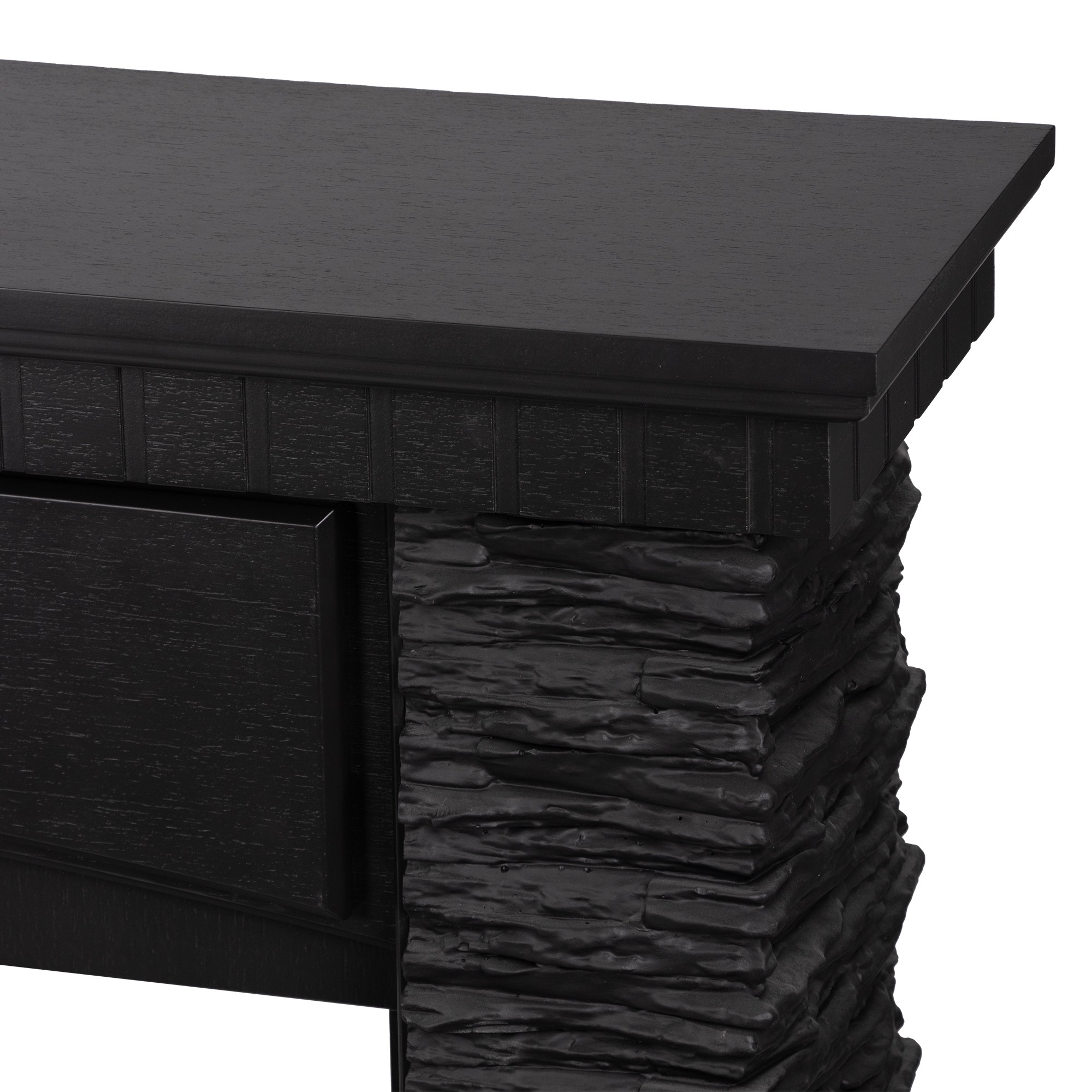 Каминокомплект: Очаг Royal Thermo Aurora RTFP/P-AR40LS, портал Porto 42/40/36 камень чер. шп. венге