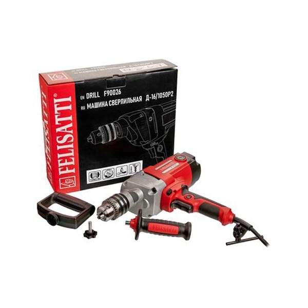 Безударная дрель Felisatti  FT9104 (Д-16/1050Р2),1050 Вт,низкооборотная скорость 550 об/мин