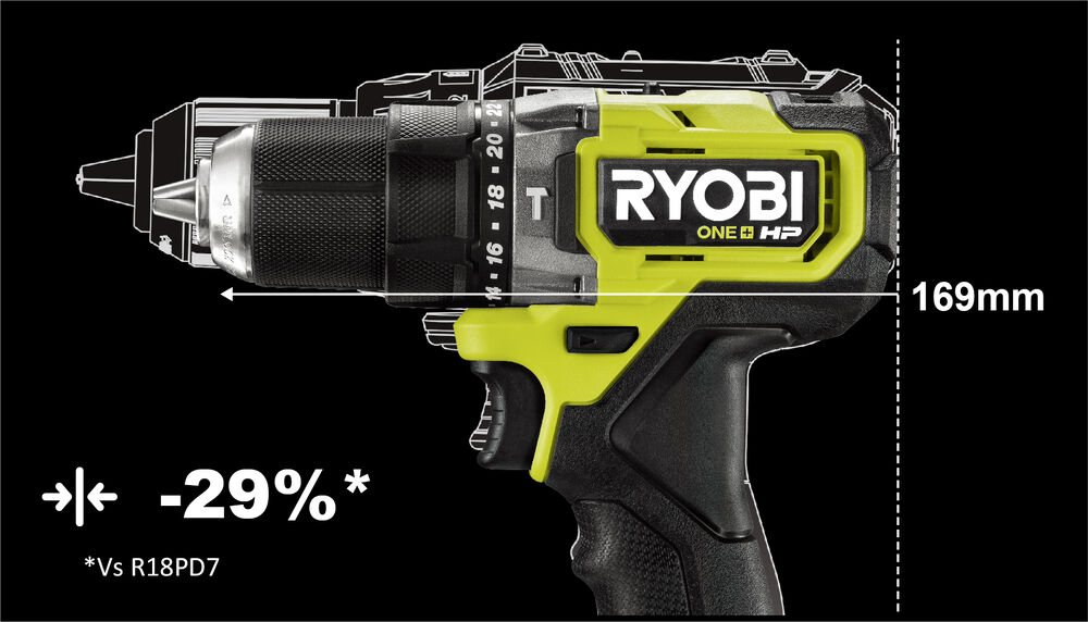 ONE + / Ударная дрель-шуруповерт RYOBI HP RPD18C-0 (без батареи)
