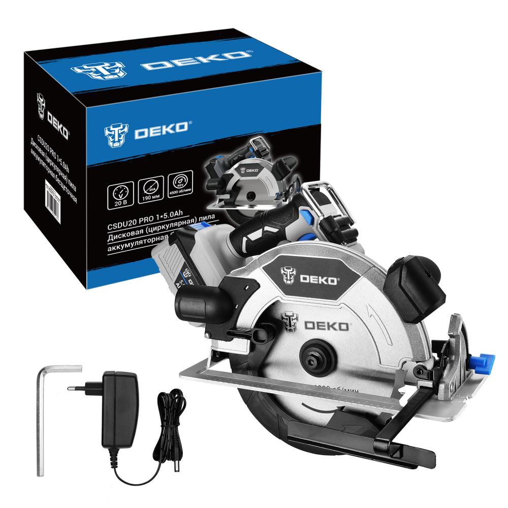Пила циркулярная аккумуляторная DEKO CSDU20 PRO 083-1105