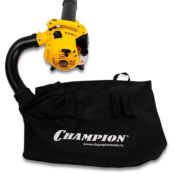 Воздуходувка-измельчитель бензиновая CHAMPION GBV327S, 0,7 кВт., 26 см.куб., 720 м.куб./ч.,60 м/с,мешок 50л.