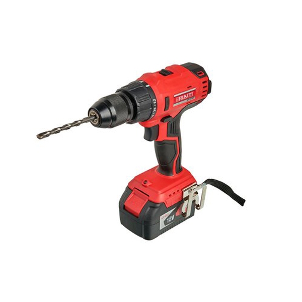 Машина ручная электрич.сверлильная аккумуляторная Felisatti ДАУ-13/18Л3,18В, 450/1700 об/мин,0-5200/0-18200 уд/мин, 4 аА/ч, 1 аккум. и ЗУ, кейс