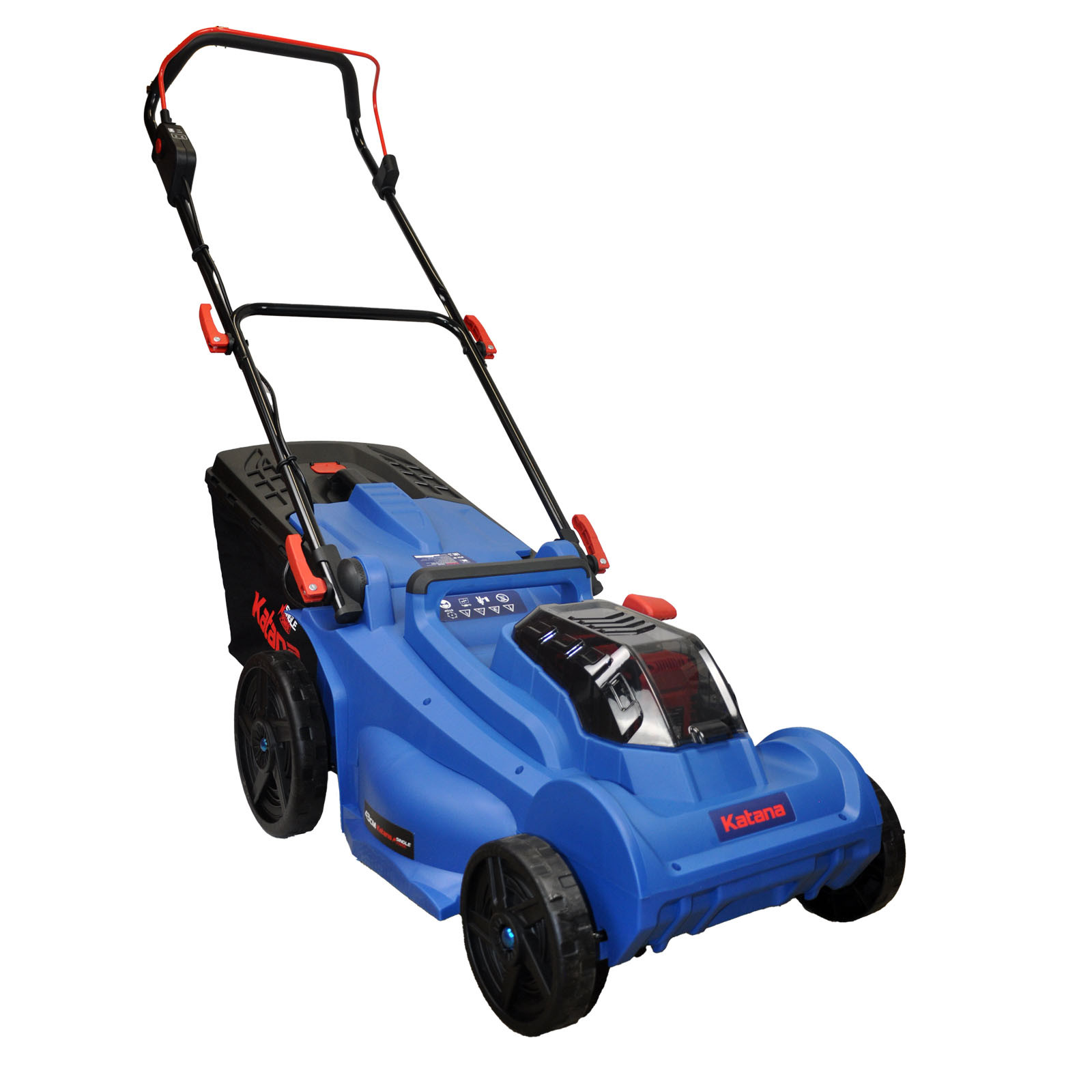 Газонокосилка аккумуляторная KATANA KW430 (43 см, 21В, бесщёт.двиг, мульчирование, 4А/ч*2акк*21В)