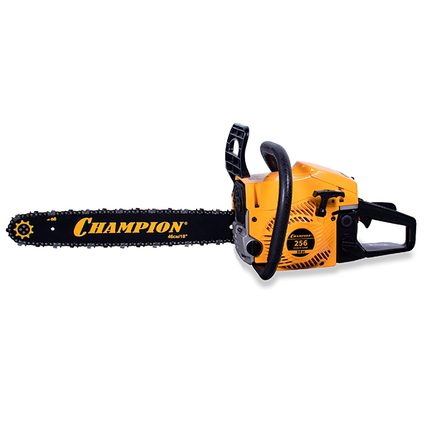 Бензиновая цепная пила Champion 256-18", 2,5 кВт, 18"/400 мм, 12500 об/мин + подарок: масло для цепи 1л; свеча; цепь; масло для 2-тактных двигателей 0,1л.