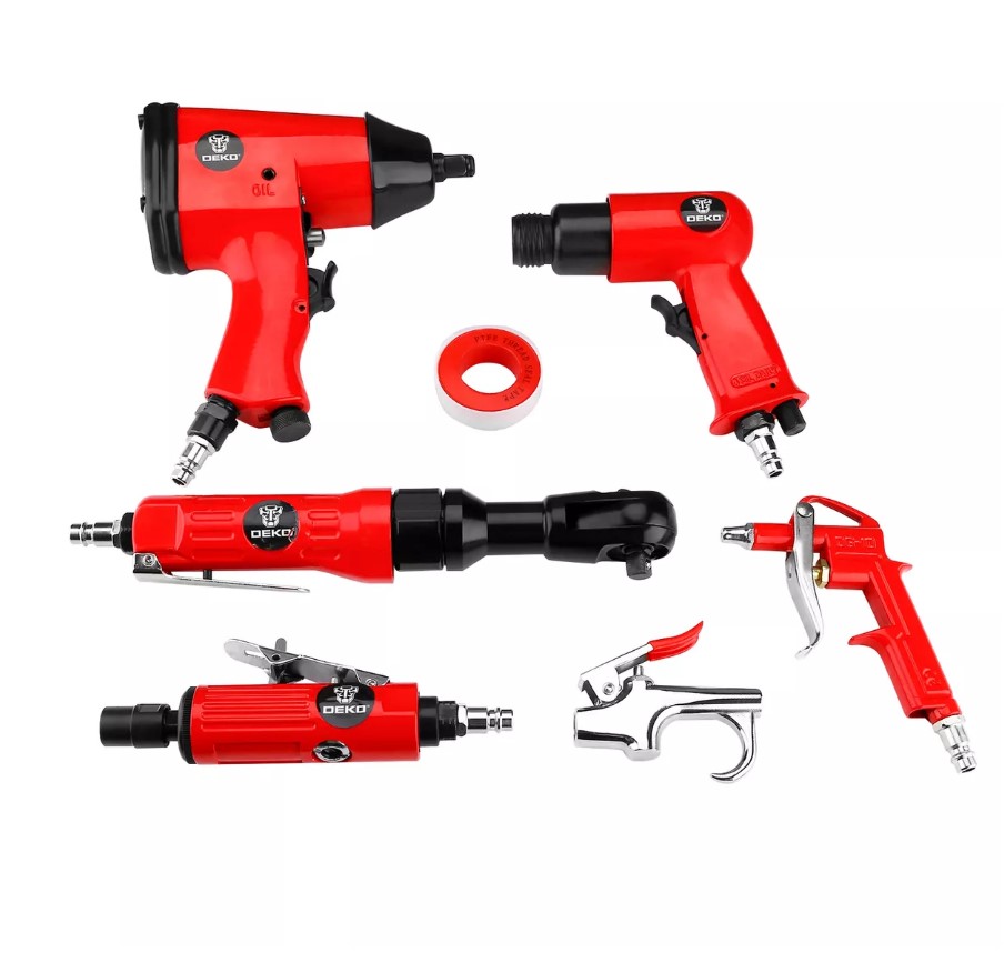 Набор пневмоинструмента и аксессуаров DEKO DKPT61 SET 61