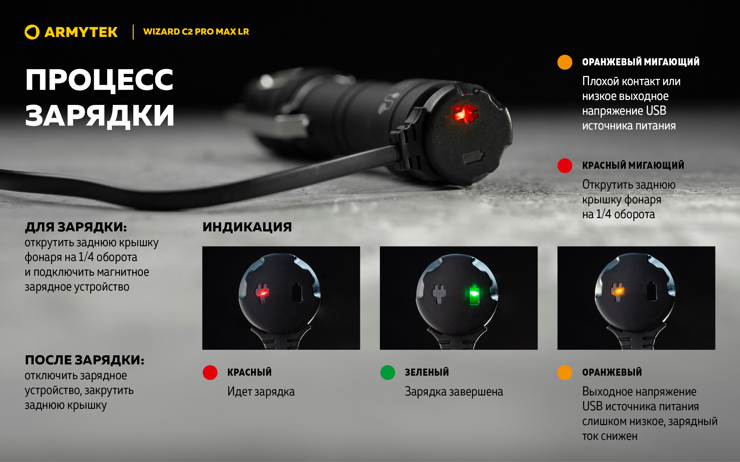 Фонарь Armytek Wizard C2 Pro Max Magnet USB LR