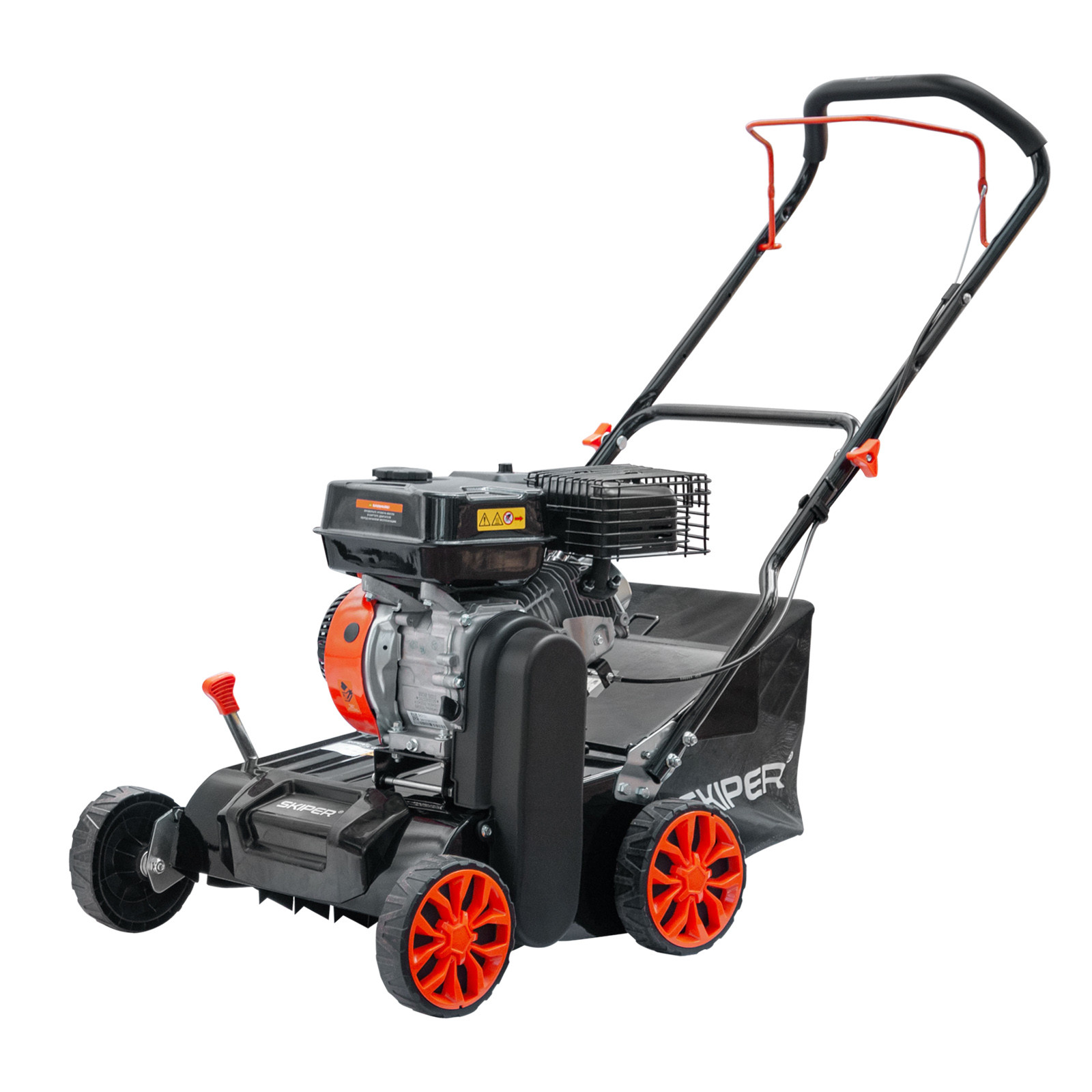 Аэратор-скарификатор Skiper AS400 (шир 40 см, 8 лс, 8 уров.обработки, ручн.привод, травосб.45 см)