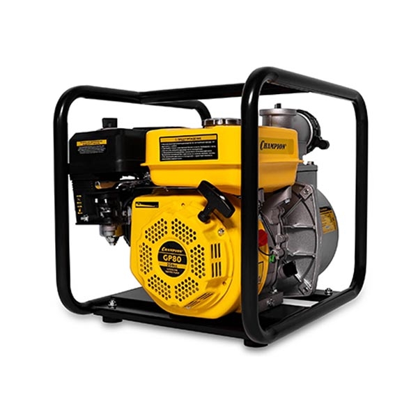 Водяной насос Champion GP80, 4-такт., 5,1/7кВт/л.с., 1000л./м., 8/28 дюйм/мм