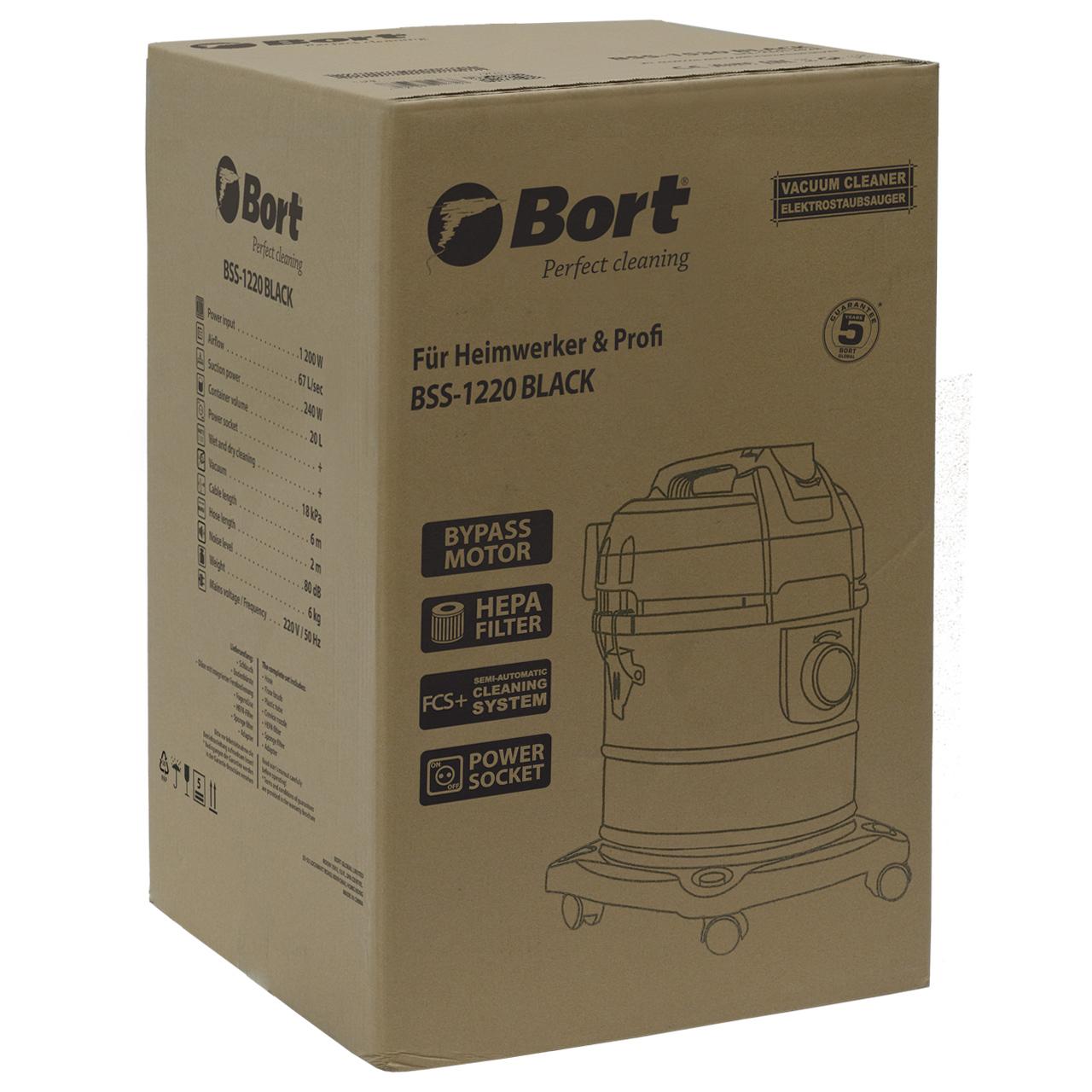 Пылесос строительный Bort BSS-1220 BLACK