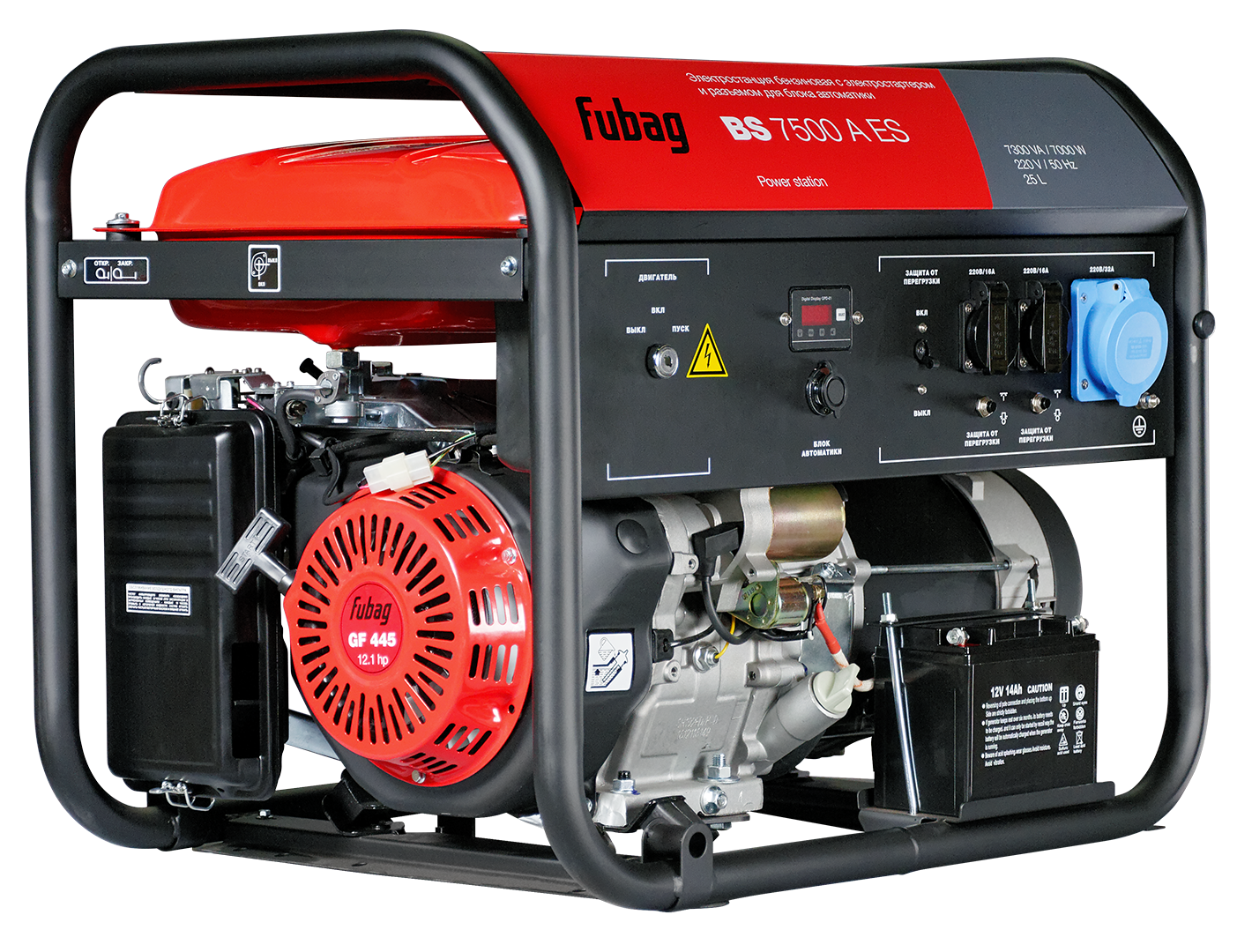 Генератор бензиновый FUBAG BS 7500 A ES с электростартером и коннектором автоматики