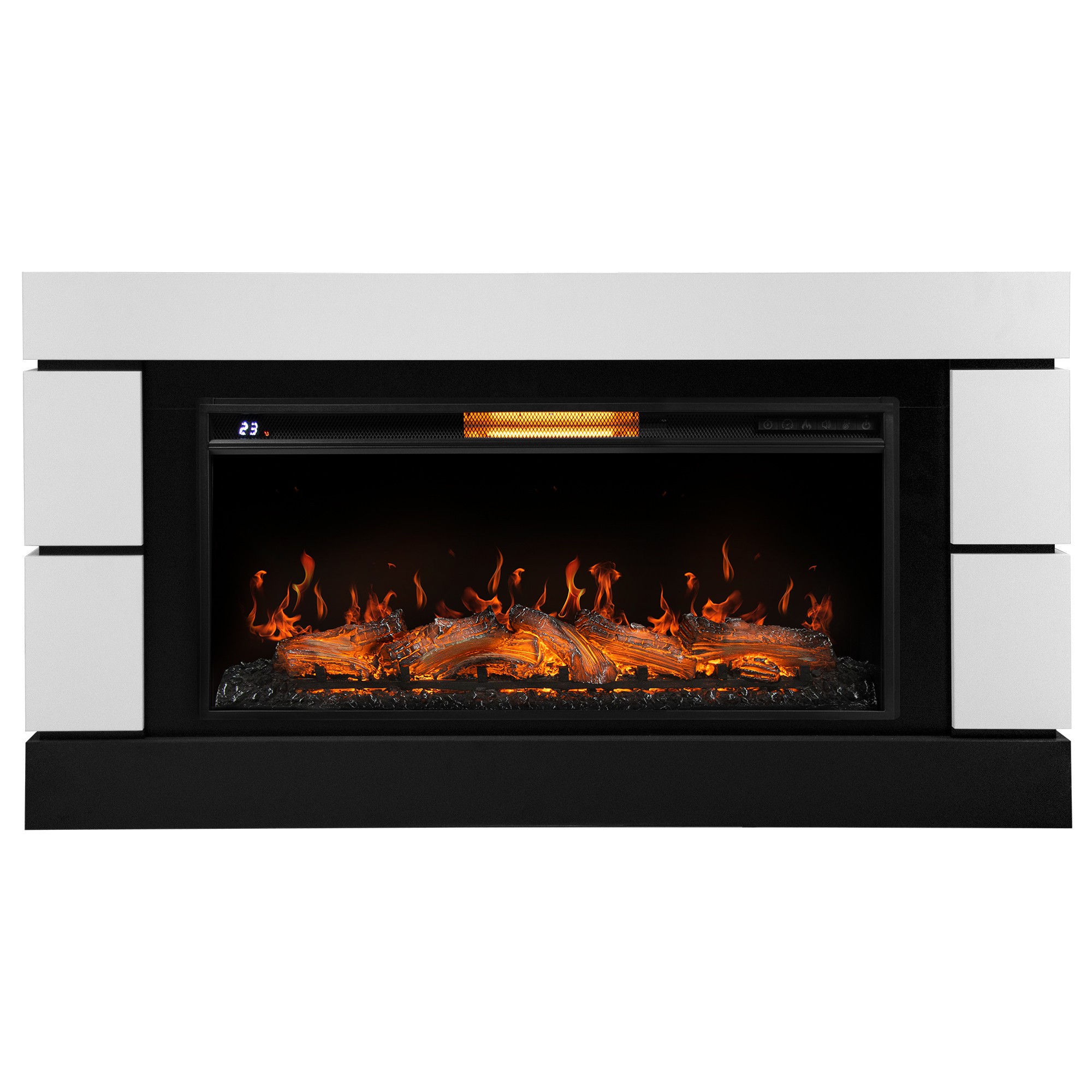 Каминокомплект: Очаг Electrolux EFP/P-4220LS, портал Moderno 42/40/36, белый, р/в