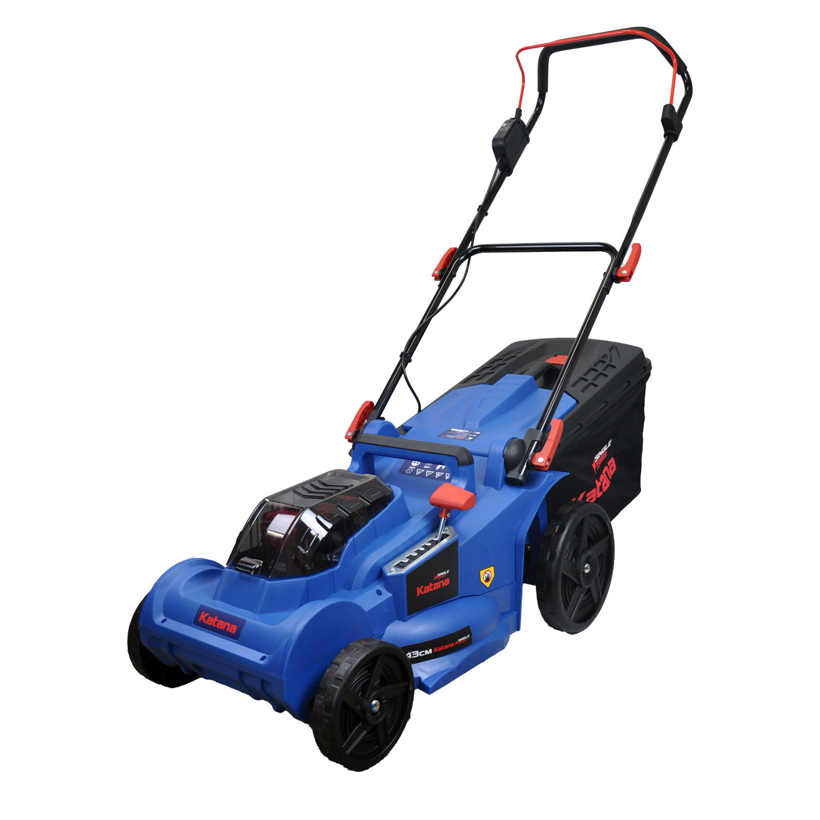 Газонокосилка аккумуляторная KATANA KW430 (43 см, 21В, бесщёт.двиг, мульчирование, 4А/ч*2акк*21В)