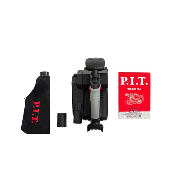 Аккумуляторная ленточная шлифмашина P.I.T. PBS20H-75A Solo, 20В, 457х76 мм,120-380 м/мин. Без АКБ и ЗУ.