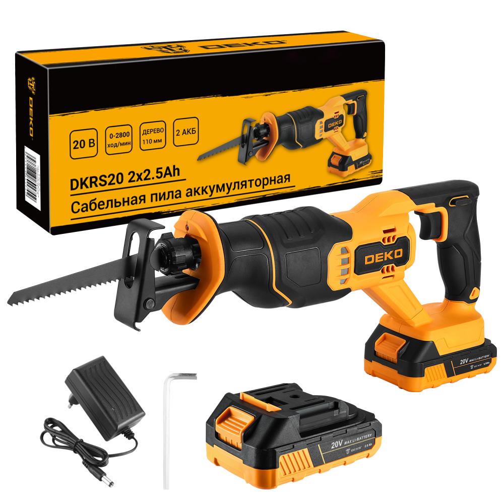 Сабельная пила аккумуляторная DEKO DKRS20 085-1129