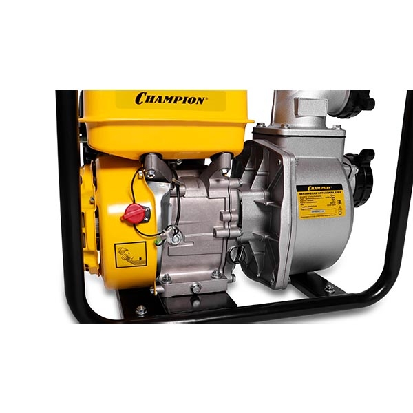 Водяной насос Champion GP80, 4-такт., 5,1/7кВт/л.с., 1000л./м., 8/28 дюйм/мм