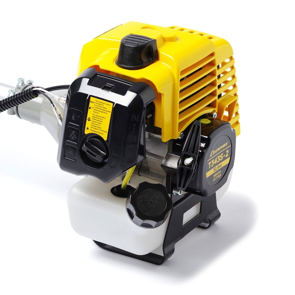 Триммер бензиновый Champion T433S-2, неразъемн.прям., 0,9 кВт, 32,6см³ , НТ21+3/255/25,4 U-ручка легкий старт
