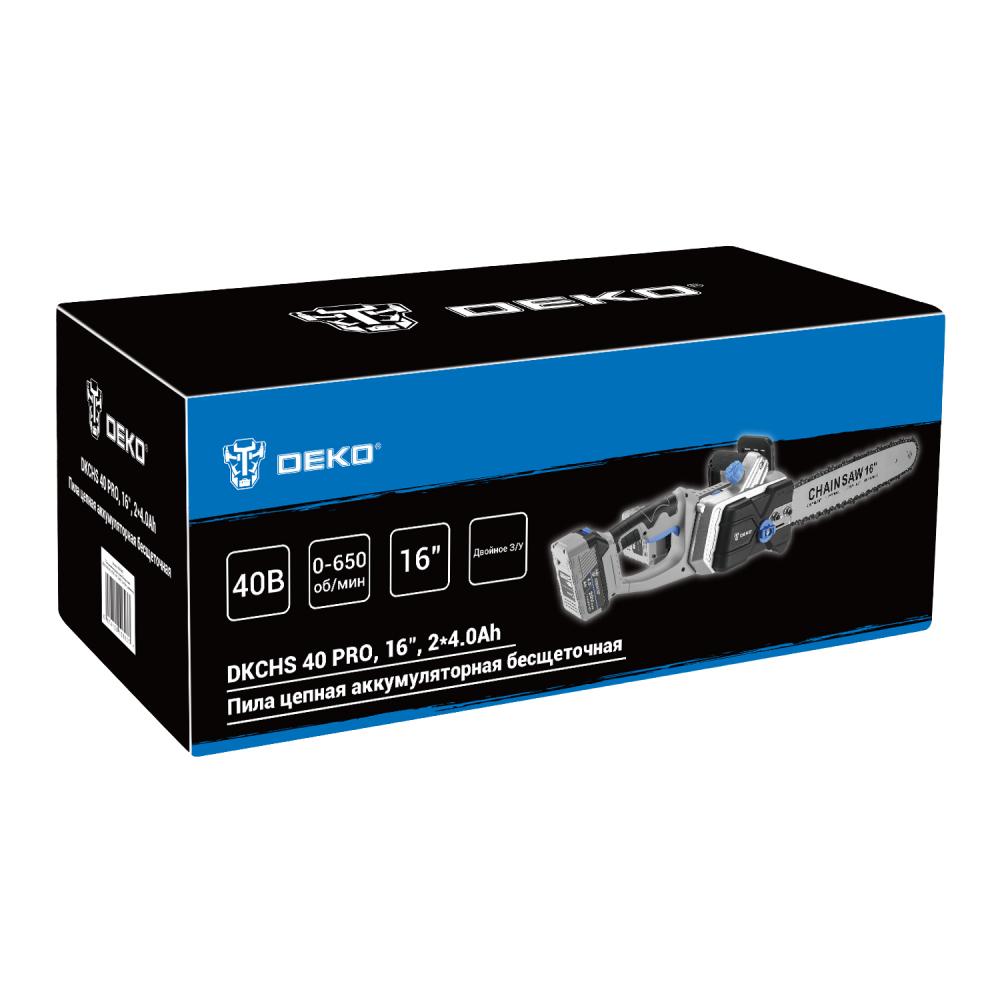 Пила цепная аккумуляторная DEKO DKCHS 40 PRO 083-2002