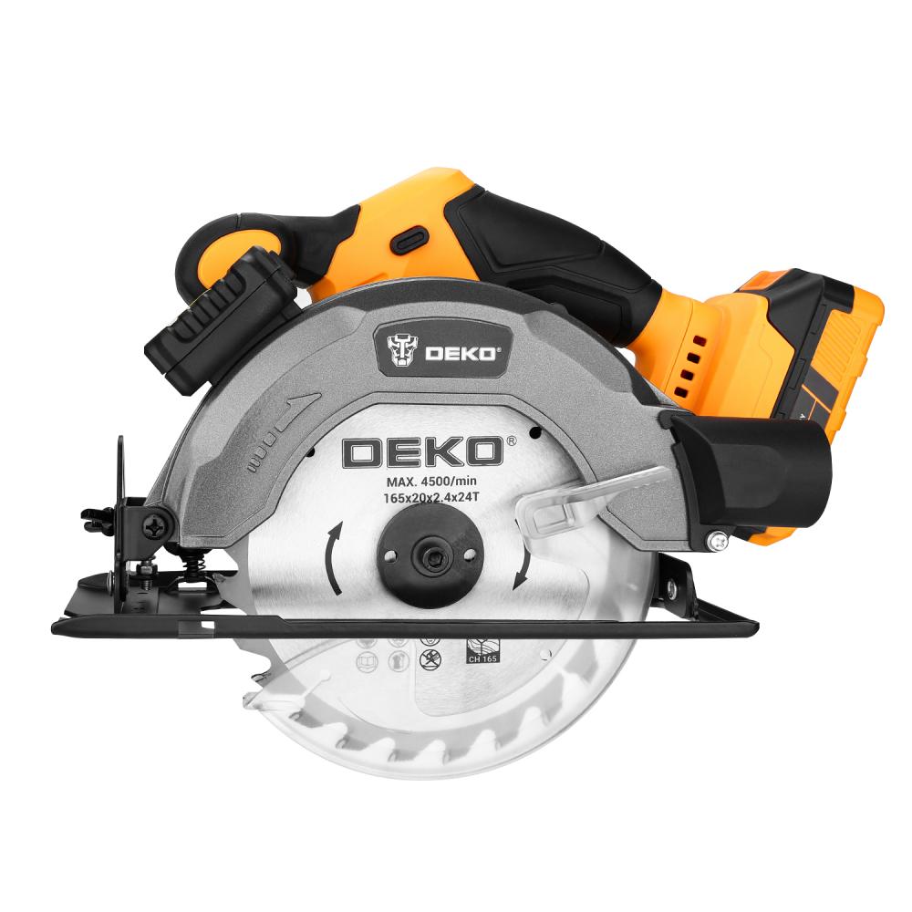 Пила циркулярная аккумуляторная DEKO DKCS20 Laser