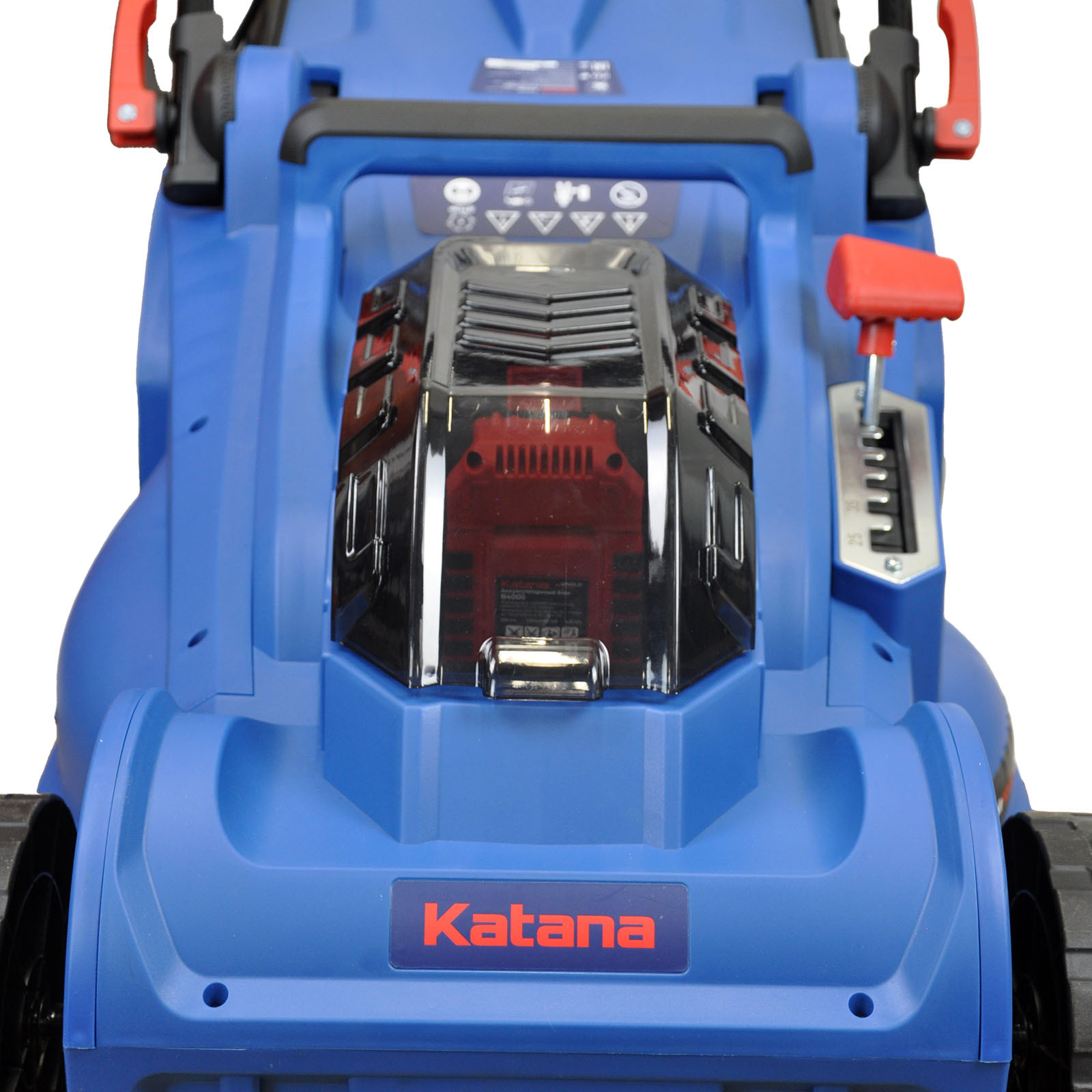 Газонокосилка аккумуляторная KATANA KW430 (43 см, 21В, бесщёт.двиг, мульчирование, 4А/ч*2акк*21В)