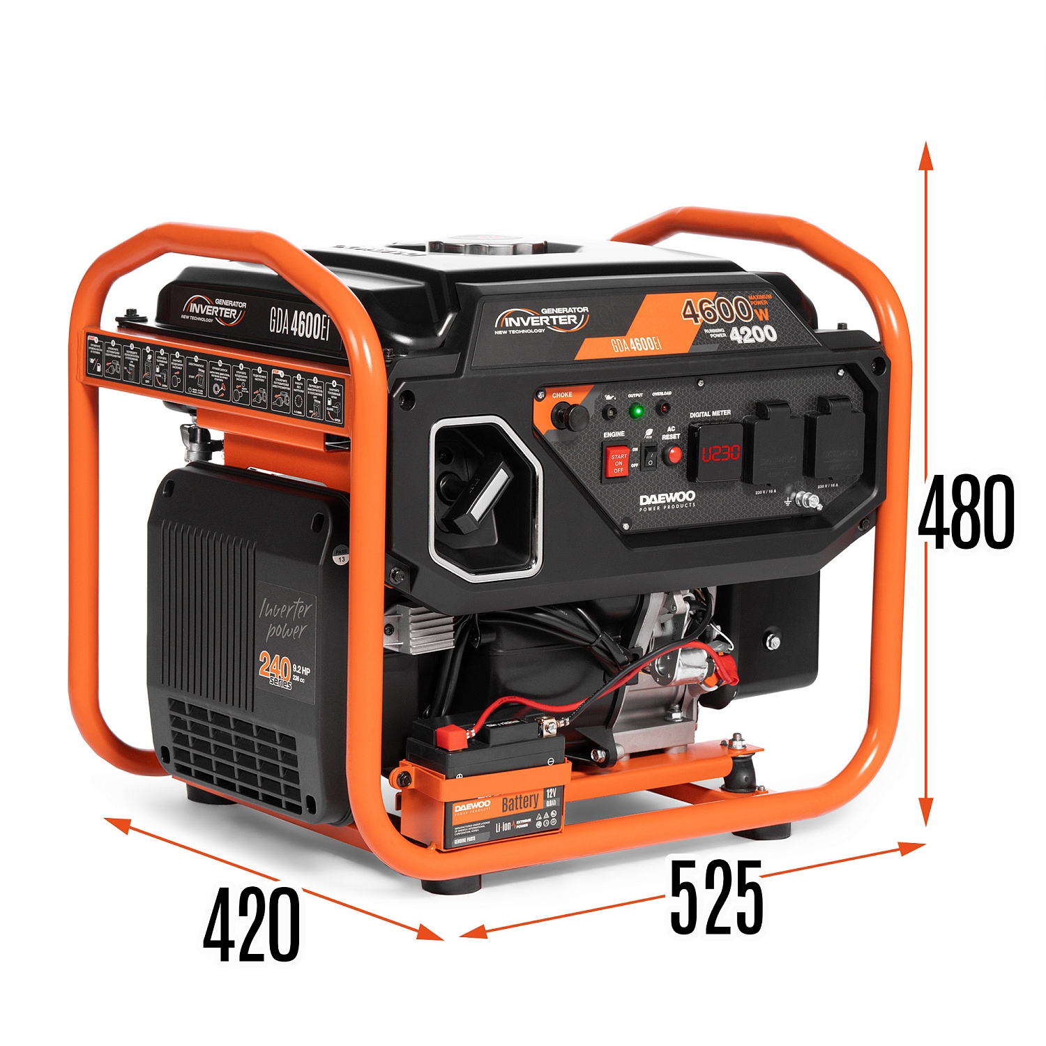 Генератор бензиновый инверторный DAEWOO GDA 4600Ei