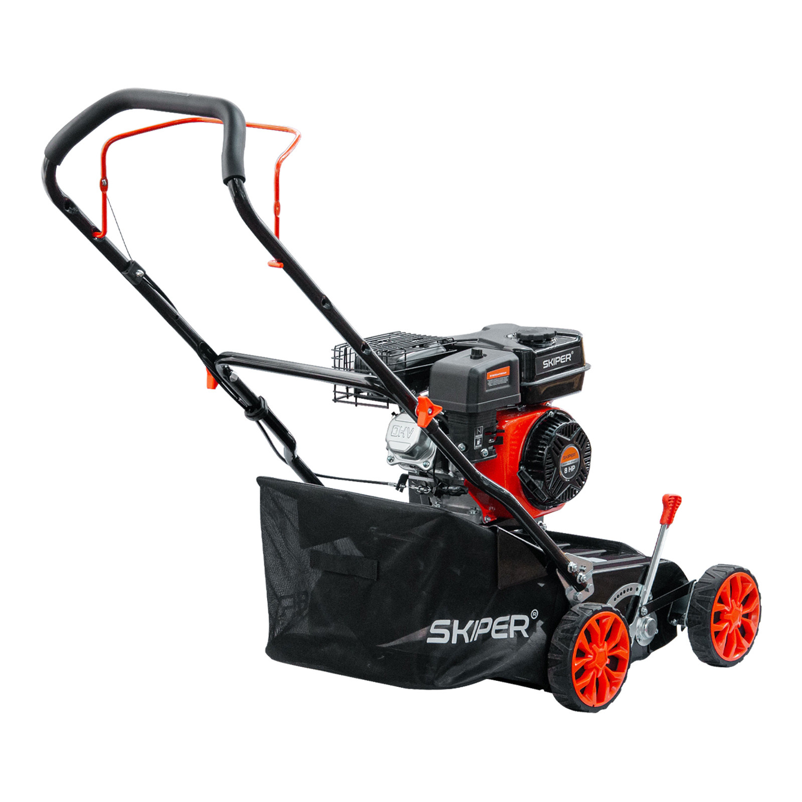 Аэратор-скарификатор Skiper AS400 (шир 40 см, 8 лс, 8 уров.обработки, ручн.привод, травосб.45 см)