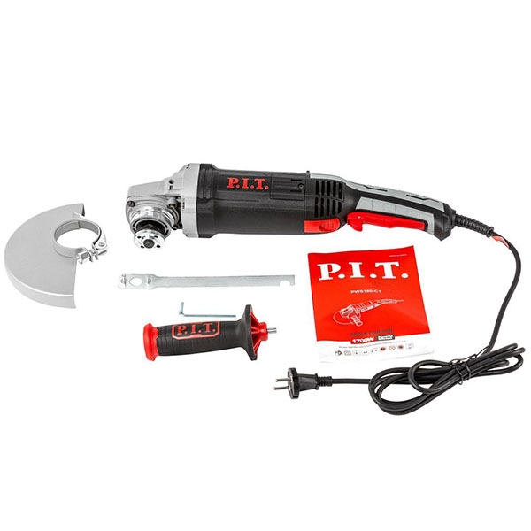 Шлифмашина угловая PIT PWS180-C1, 180мм., 1700 Вт., 8500 об/мин