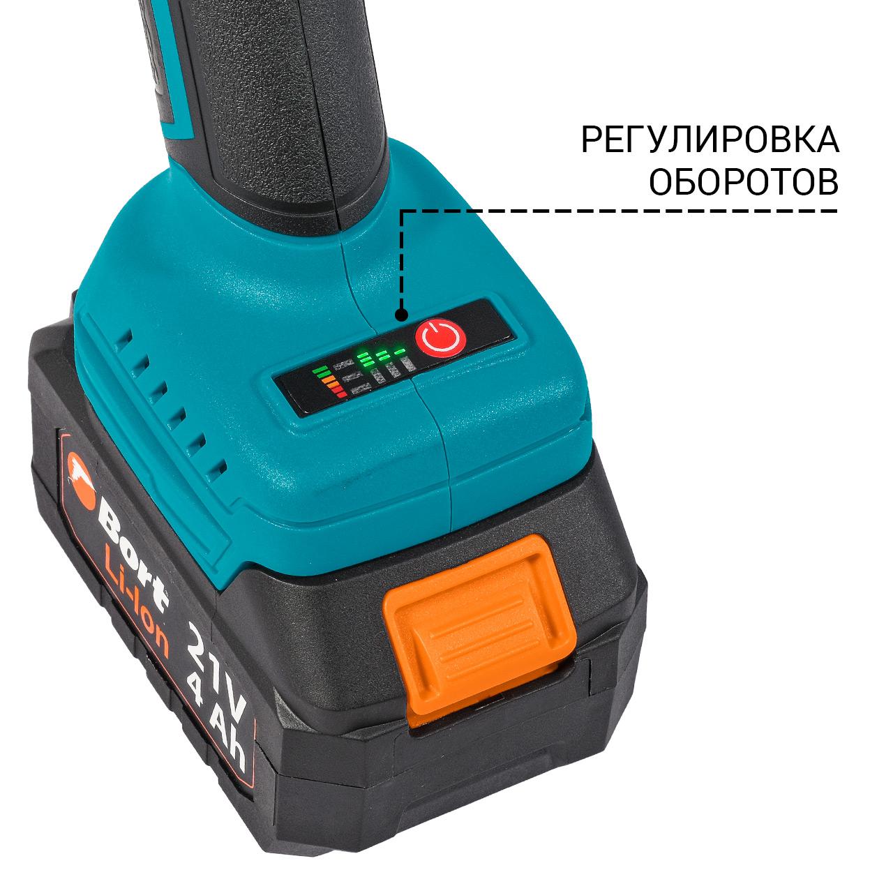 Углошлифмашина аккумуляторная Bort BWS-21Li