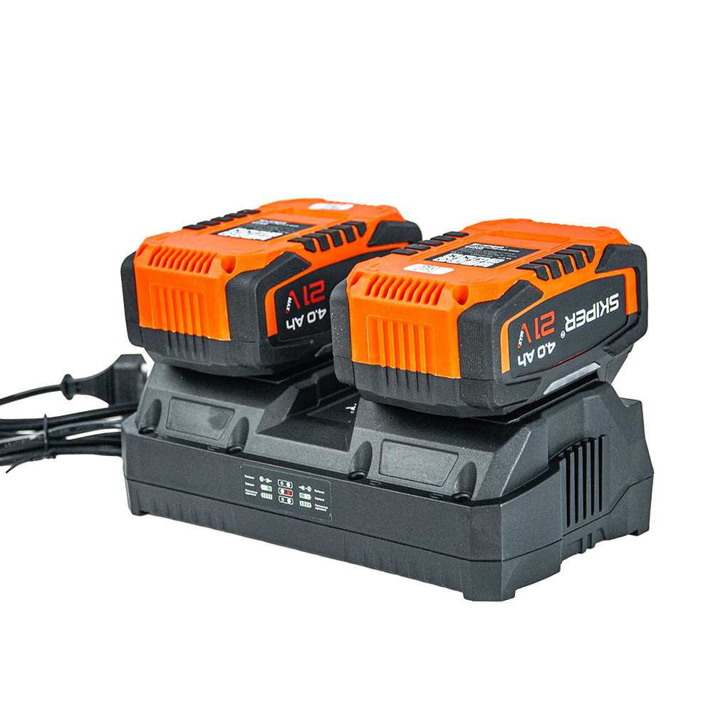 Газонокосилка аккумуляторная SKIPER KW430 (43см, бесщёт.двиг, мульчирование, 2акк*21В*4А/ч)