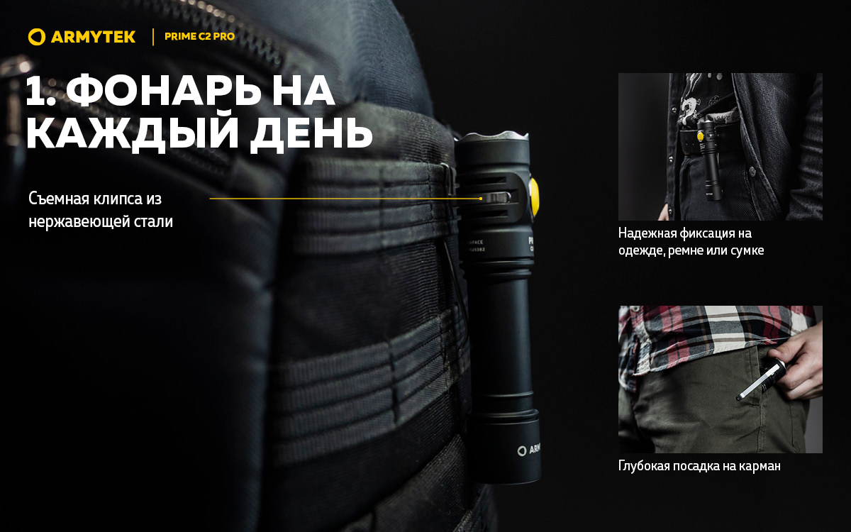 Фонарь Armytek Prime C2 Pro Magnet USB Белый