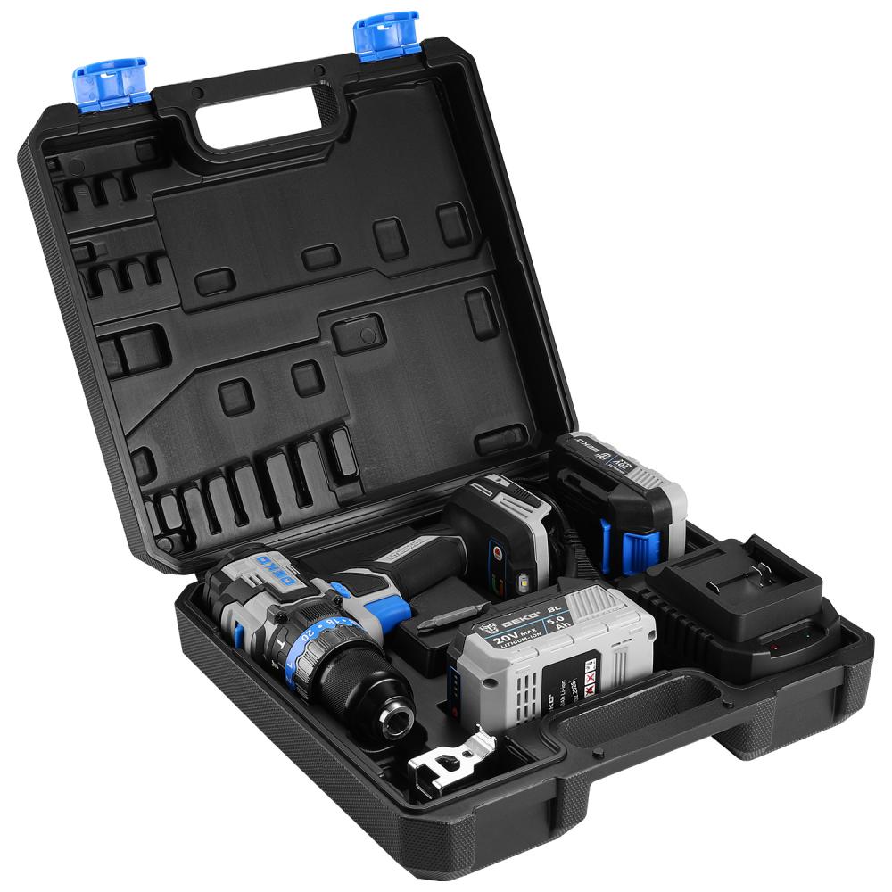 Дрель-шуруповерт ударная аккумуляторная DEKO GCD20DU PRO 083-1107