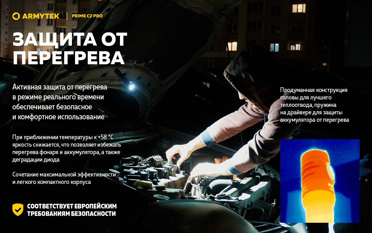 Фонарь Armytek Prime C2 Pro Magnet USB Белый