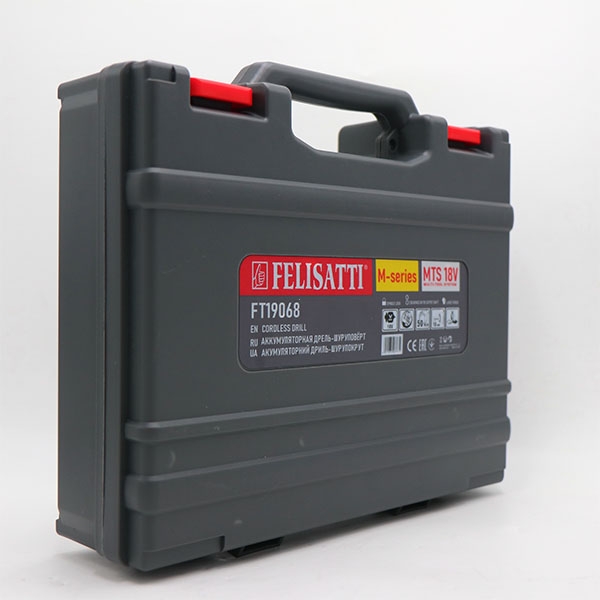 Аккумуляторная дрель-шуруповерт Felisatti FT19068, 18 В, 50 Нм, 0-500/0-1500 об/мин, 2 аккум 2,0 Ач, М-серия